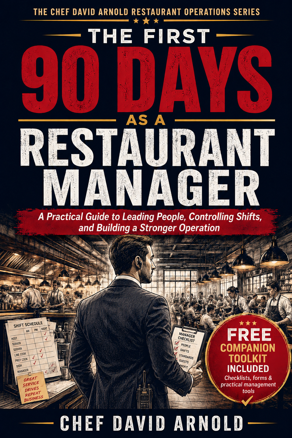 The First 90 Days as a Restaurant Manager — book cover by David Arnold