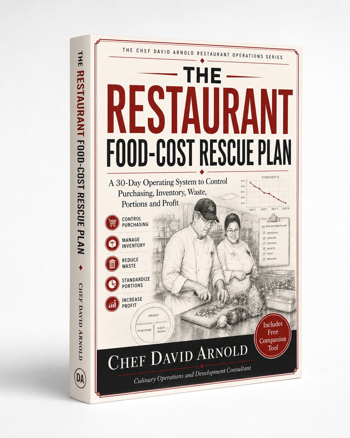 The Restaurant Food Cost Rescue Plan — book cover by David Arnold