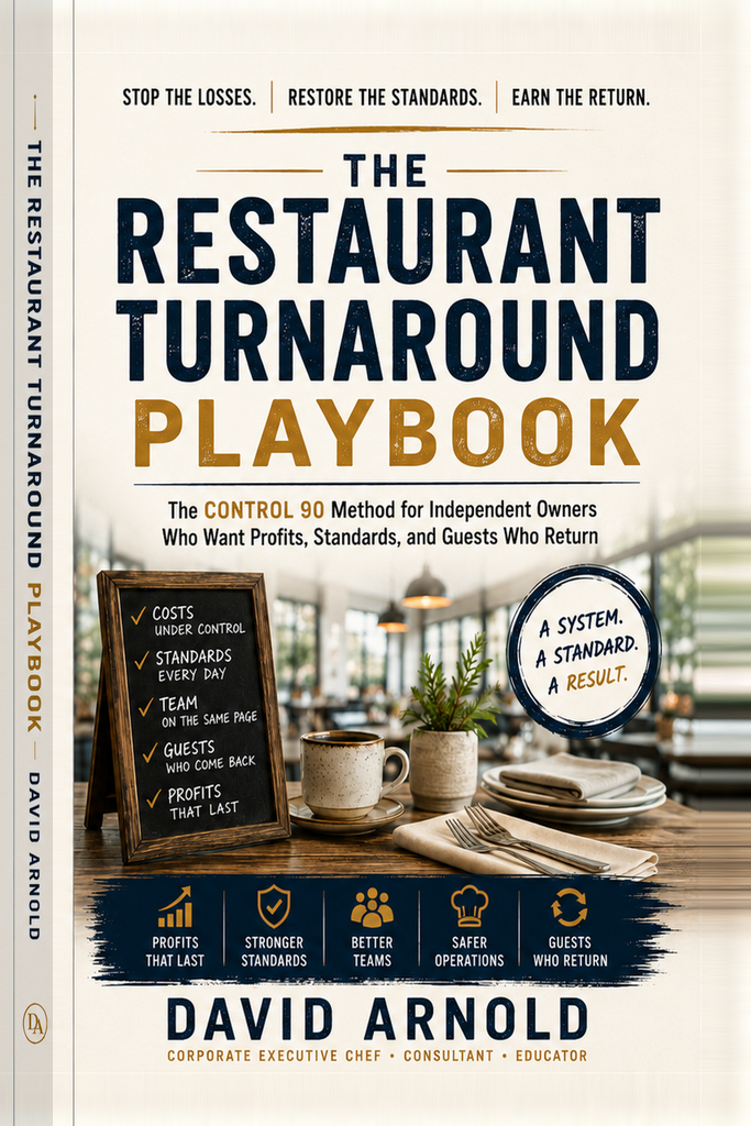 The Restaurant Turnaround Playbook — book cover by David Arnold