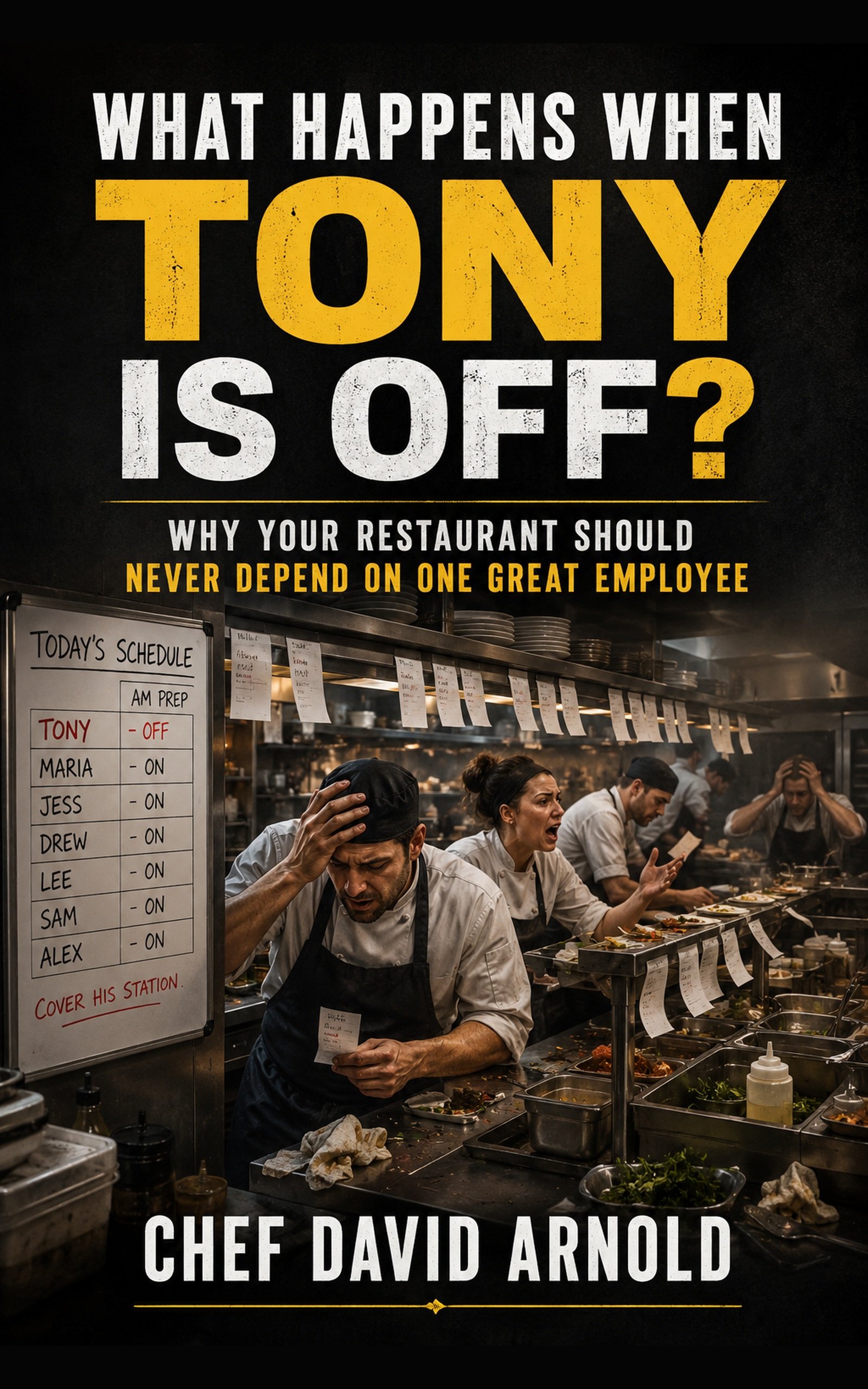 What Happens When Tony Is Off? — book cover by David Arnold