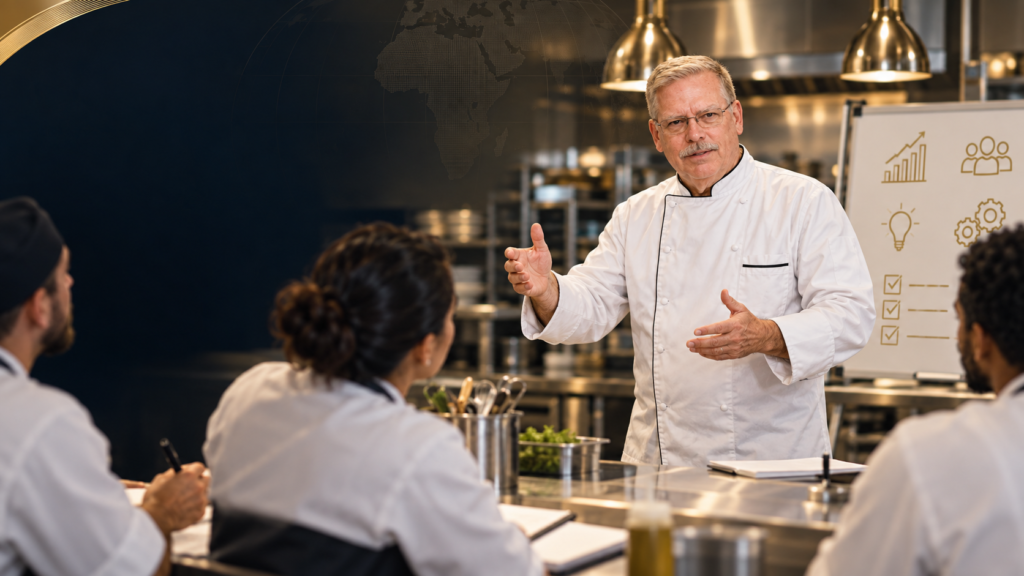 Chef David teaching at a seminar