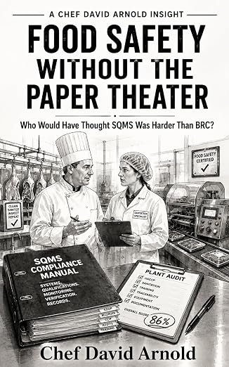 Food Safety Without the Paper Theater — book cover by David Arnold